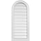 Ekena Millwork Round Top Surface Mount PVC Gable Vent: Functional, w/ 2"W x 2"P Brickmould Sill Frame, 16"W x 36"H GVPRT16X3603SF - alternate 1